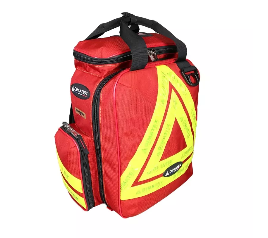 Bolsa primeros auxilios PEARL SEC1583 roja mochila emergencia