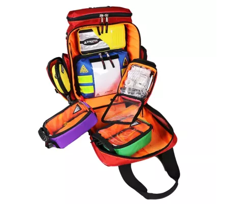 Bolsa primeros auxilios PEARL SEC1583 roja mochila emergencia