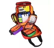 Bolsa primeros auxilios PEARL SEC1583 roja mochila emergencia