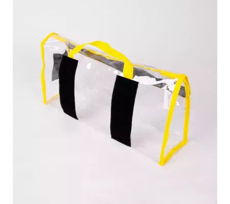 Bolsa de seguridad CRISTAL L Amarilla | Nylon 420D con Velcro