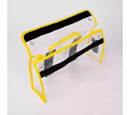 Bolsa de seguridad CRISTAL L Amarilla | Nylon 420D con Velcro