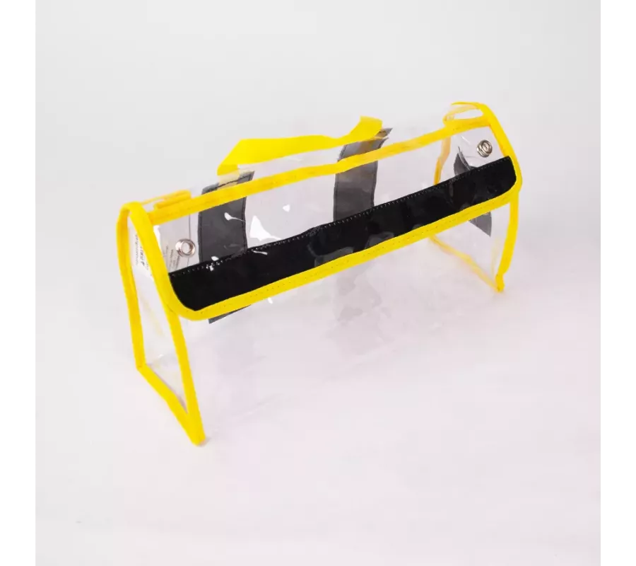 Bolsa de seguridad CRISTAL L Amarilla | Nylon 420D con Velcro