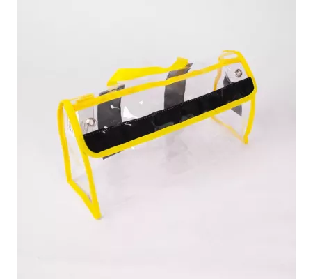 Bolsa de seguridad CRISTAL L Amarilla | Nylon 420D con Velcro