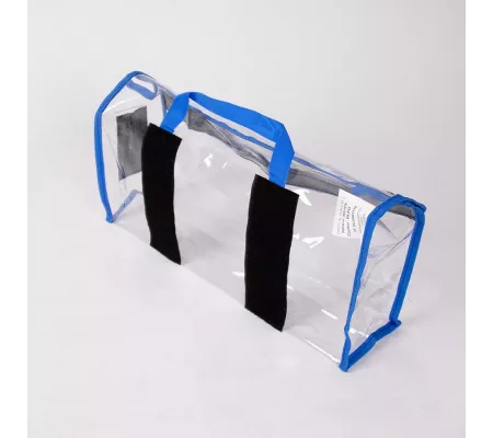 Bolsa de seguridad CRISTAL L Azul | Nylon 420D con Velcro