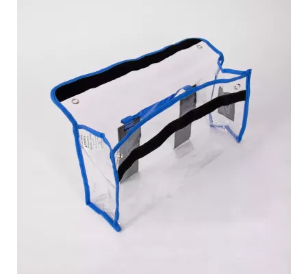 Bolsa de seguridad CRISTAL L Azul | Nylon 420D con Velcro