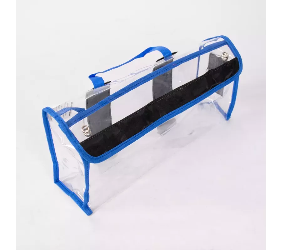 Bolsa de seguridad CRISTAL L Azul | Nylon 420D con Velcro
