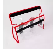 Bolsa de seguridad CRISTAL L Roja | Nylon 420D con Velcro