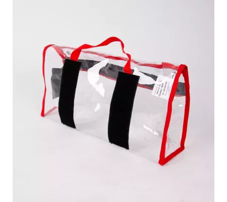 Bolsa de seguridad CRISTAL L Roja | Nylon 420D con Velcro