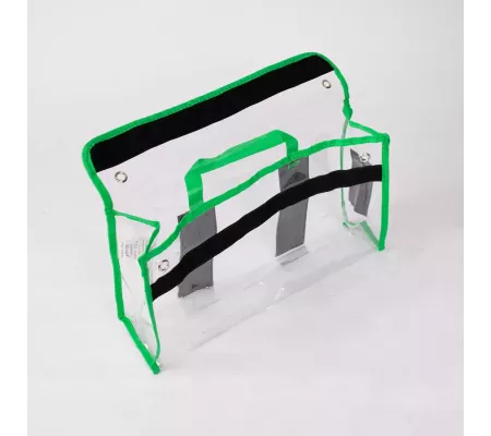 Bolsa de seguridad CRISTAL L Verde | Nylon 420D con Velcro