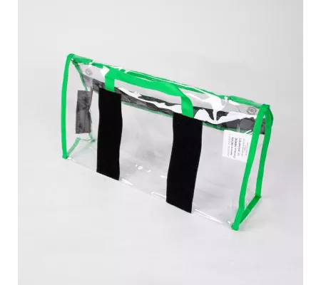 Bolsa de seguridad CRISTAL L Verde | Nylon 420D con Velcro