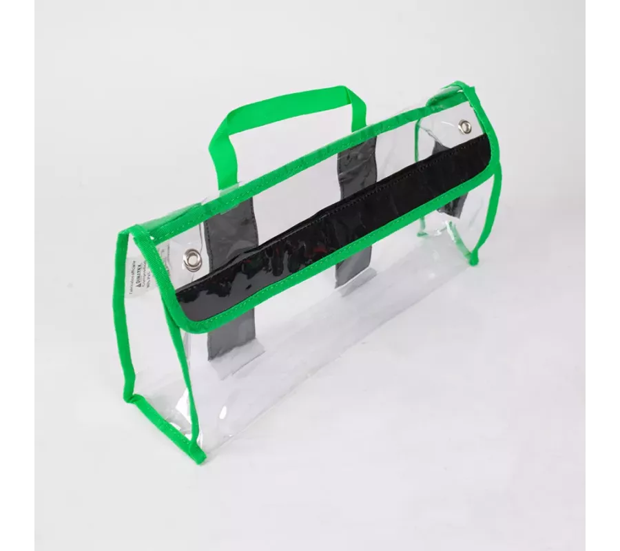 Bolsa de seguridad CRISTAL L Verde | Nylon 420D con Velcro