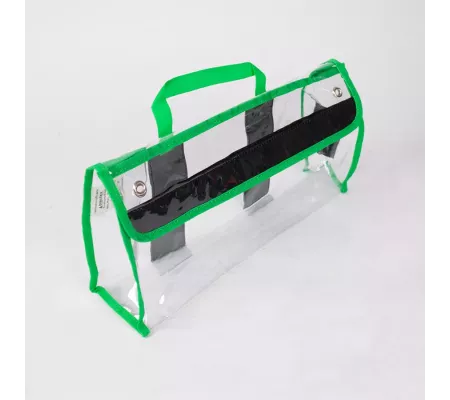 Bolsa de seguridad CRISTAL L Verde | Nylon 420D con Velcro