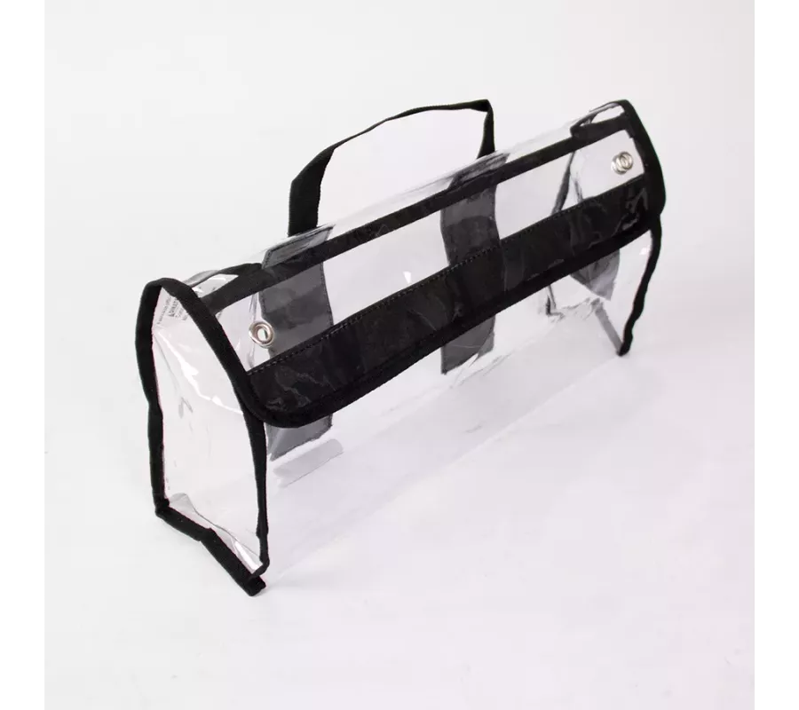 Bolsa de seguridad CRISTAL L Negra | Nylon 420D con Velcro