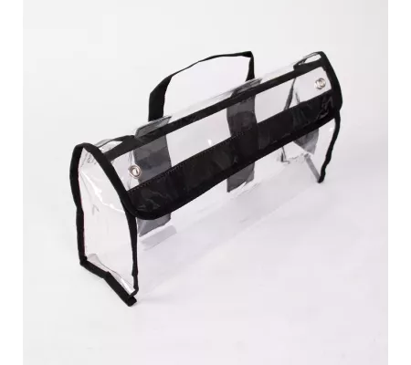 Bolsa de seguridad CRISTAL L Negra | Nylon 420D con Velcro