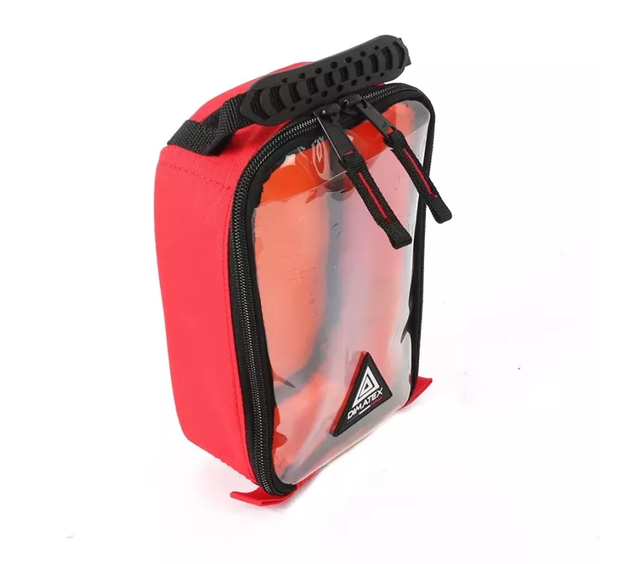 Bolsa RACK S Roja | Anti-impactos con bolsillo transparente