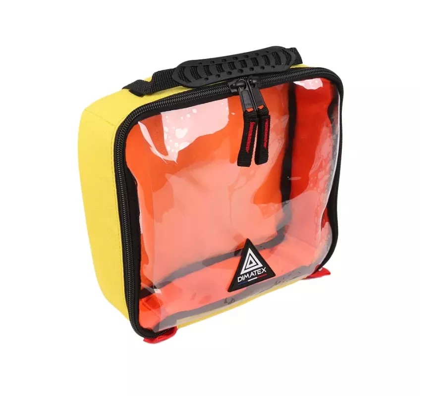 Bolsa RACK M Amarilla | Anti-impactos con bolsillo transparente