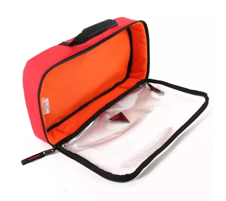 Bolsa RACK L Roja | Anti-impactos con bolsillo transparente
