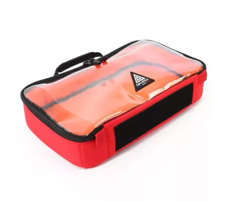 Bolsa RACK L Roja | Anti-impactos con bolsillo transparente