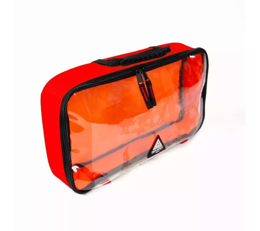 Bolsa RACK L Roja | Anti-impactos con bolsillo transparente