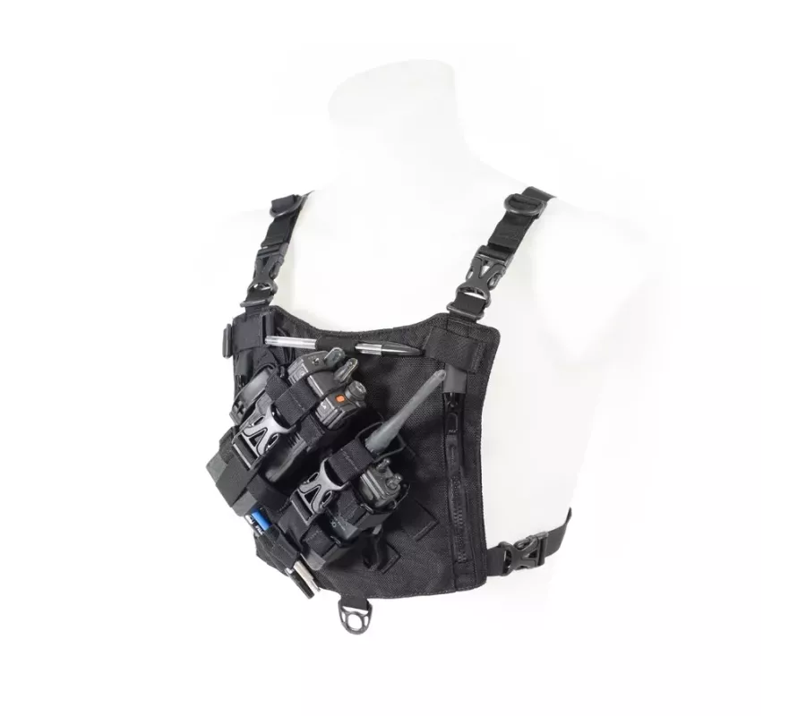 Porta-Radios THORAX Negro Total – Compatible con Todos los Modelos