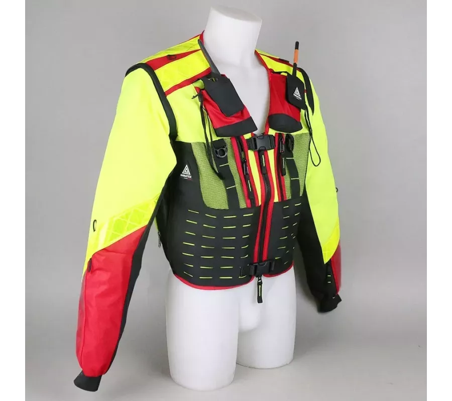 Chaleco FURY Rojo – Mangas Desmontables y Alta Visibilidad