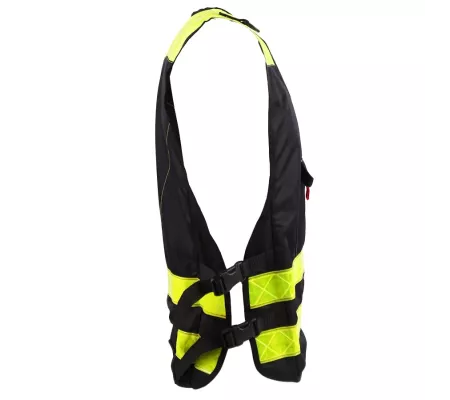 Chaleco PADDOCK Negro – Ajustable y Personalizable con Alta Visibilida