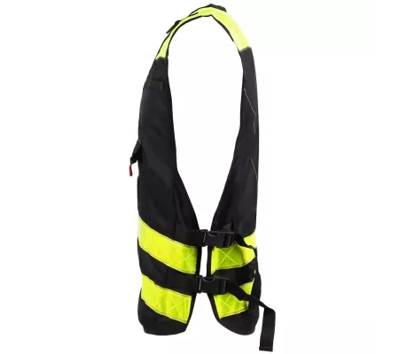 Chaleco PADDOCK Negro – Ajustable y Personalizable con Alta Visibilida