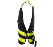 Chaleco PADDOCK Negro – Ajustable y Personalizable con Alta Visibilida