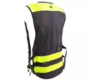 Chaleco PADDOCK Negro – Ajustable y Personalizable con Alta Visibilida