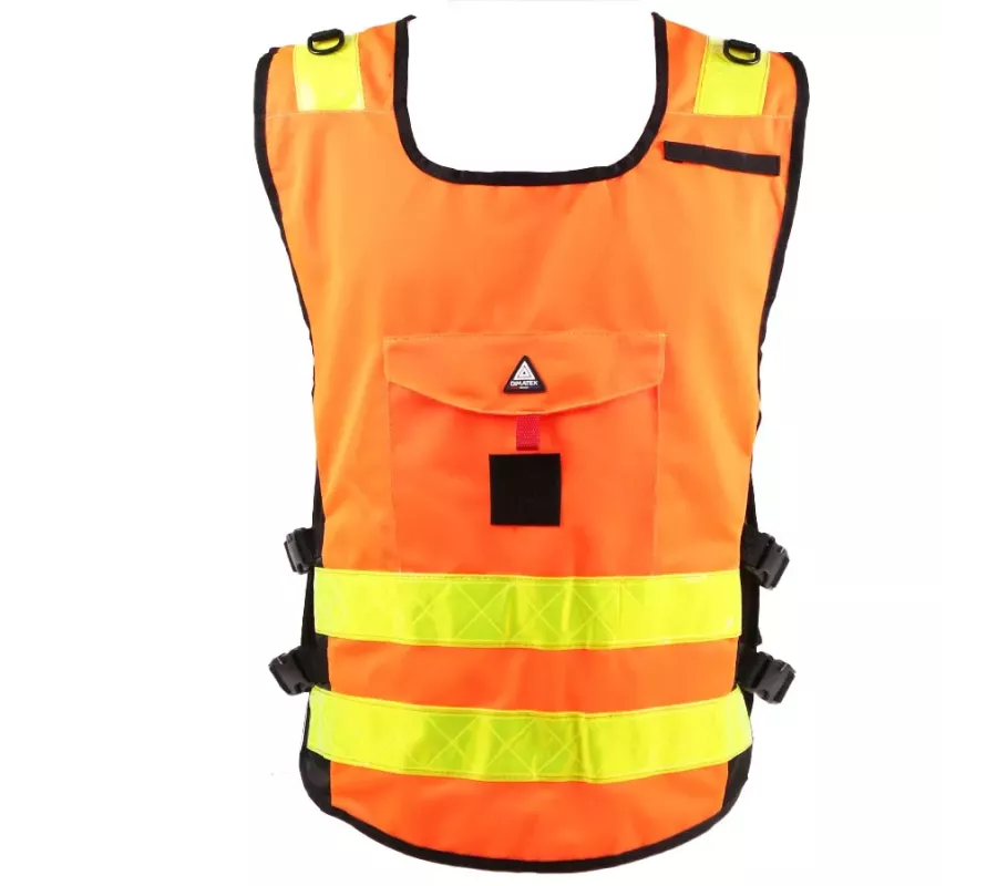 Chasuble PADDOCK Orange | Chaleco Reflectante y Personalizable