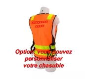 Chasuble PADDOCK Orange | Chaleco Reflectante y Personalizable