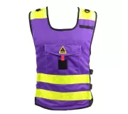 Chaleco PADDOCK Violeta Alta Visibilidad | Multibolsillos y Personaliz