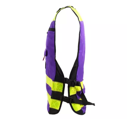 Chaleco PADDOCK Violeta Alta Visibilidad | Multibolsillos y Personaliz