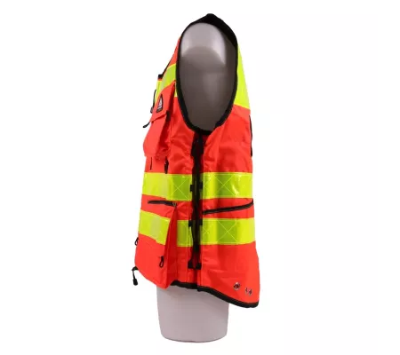 Chaleco STAFF PREMIUM Rojo EN 20471 | Alta Visibilidad y 12 Bolsillos