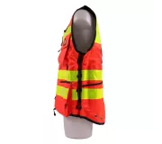 Chaleco STAFF PREMIUM Rojo EN 20471 | Alta Visibilidad y 12 Bolsillos