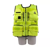 Chaleco STAFF PREMIUM Amarillo EN 20471 | Alta Visibilidad y 12 Bolsil