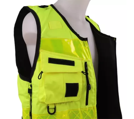 Chaleco STAFF PREMIUM Amarillo EN 20471 | Alta Visibilidad y 12 Bolsil