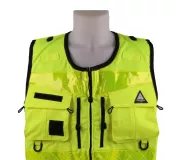 Chaleco STAFF PREMIUM Amarillo EN 20471 | Alta Visibilidad y 12 Bolsil