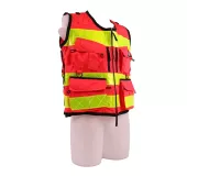 Chaleco STAFF Light Rojo | Ligero, Transpirable y Alta Visibilidad