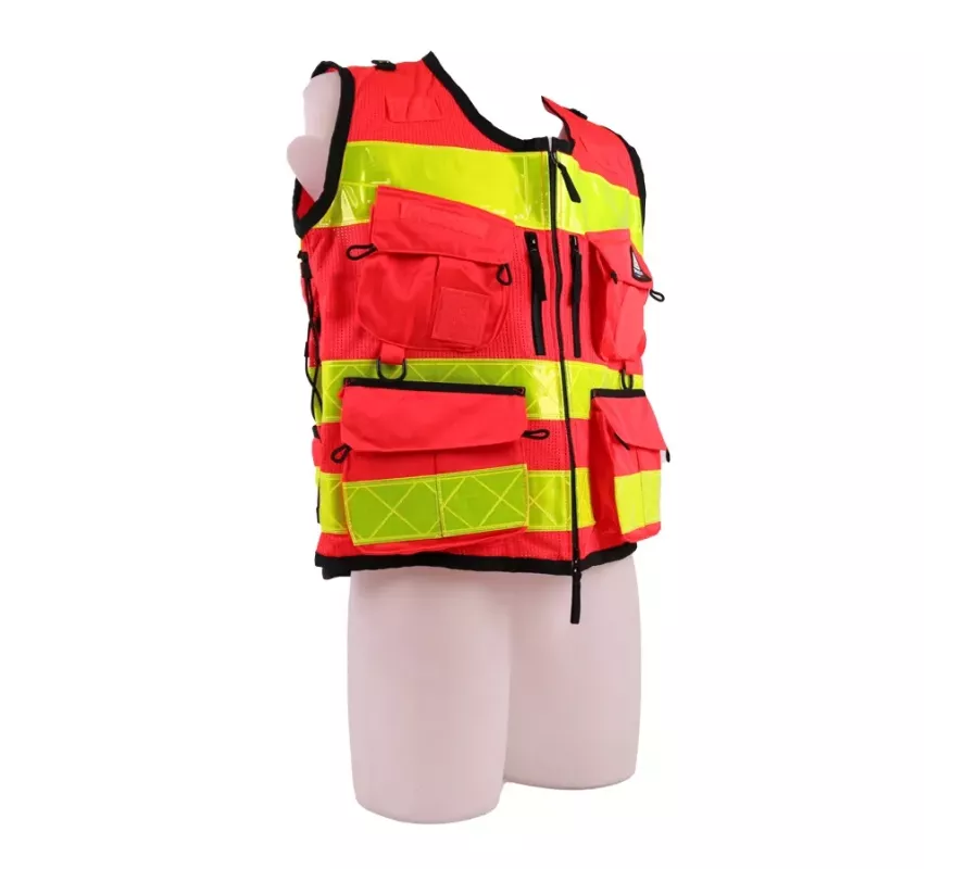 Chaleco STAFF Light Rojo | Ligero, Transpirable y Alta Visibilidad