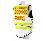 Gilet de Intervención Blanco STAFF ACCESS – Multi-bolsillos y Ajustabl