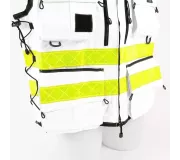 Gilet de Intervención Blanco STAFF ACCESS – Multi-bolsillos y Ajustabl