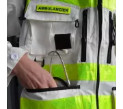 Gilet de Intervención Blanco STAFF ACCESS – Talla L/XL – Multi-bolsill