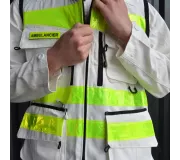 Gilet de Intervención Blanco STAFF ACCESS – Talla L/XL – Multi-bolsill