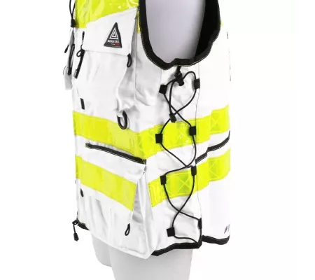 Gilet de Intervención Blanco STAFF ACCESS – Talla L/XL – Multi-bolsill