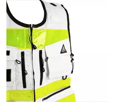 Gilet de Intervención Blanco STAFF ACCESS – Talla L/XL – Multi-bolsill