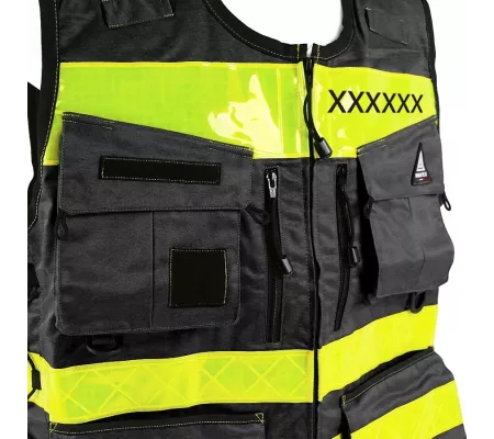 Gilet de Intervención Negro STAFF ACCESS – Talla S/M – Multi-bolsillos