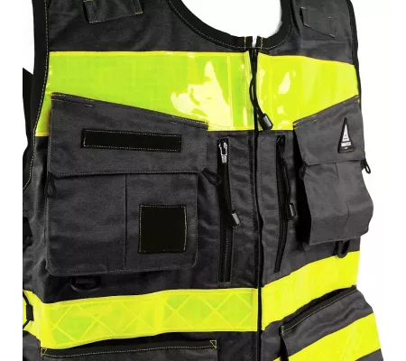 Gilet de Intervención Negro STAFF ACCESS – Talla S/M – Multi-bolsillos