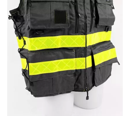 Gilet de Intervención Negro STAFF ACCESS – Talla L/XL – Multi-bolsillo