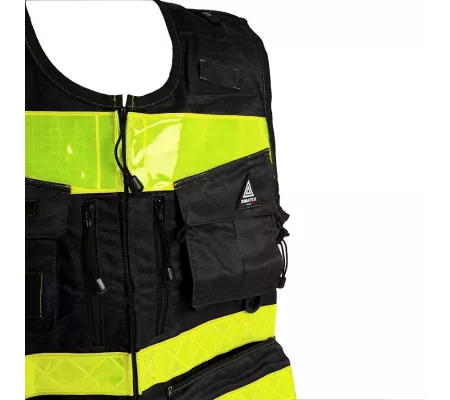 Gilet de Intervención Negro STAFF ACCESS – Talla L/XL – Multi-bolsillo